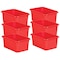 Teacher Created Resources Storage Bin, Plastic, Red, 6 PK 20385 - alternate 1
